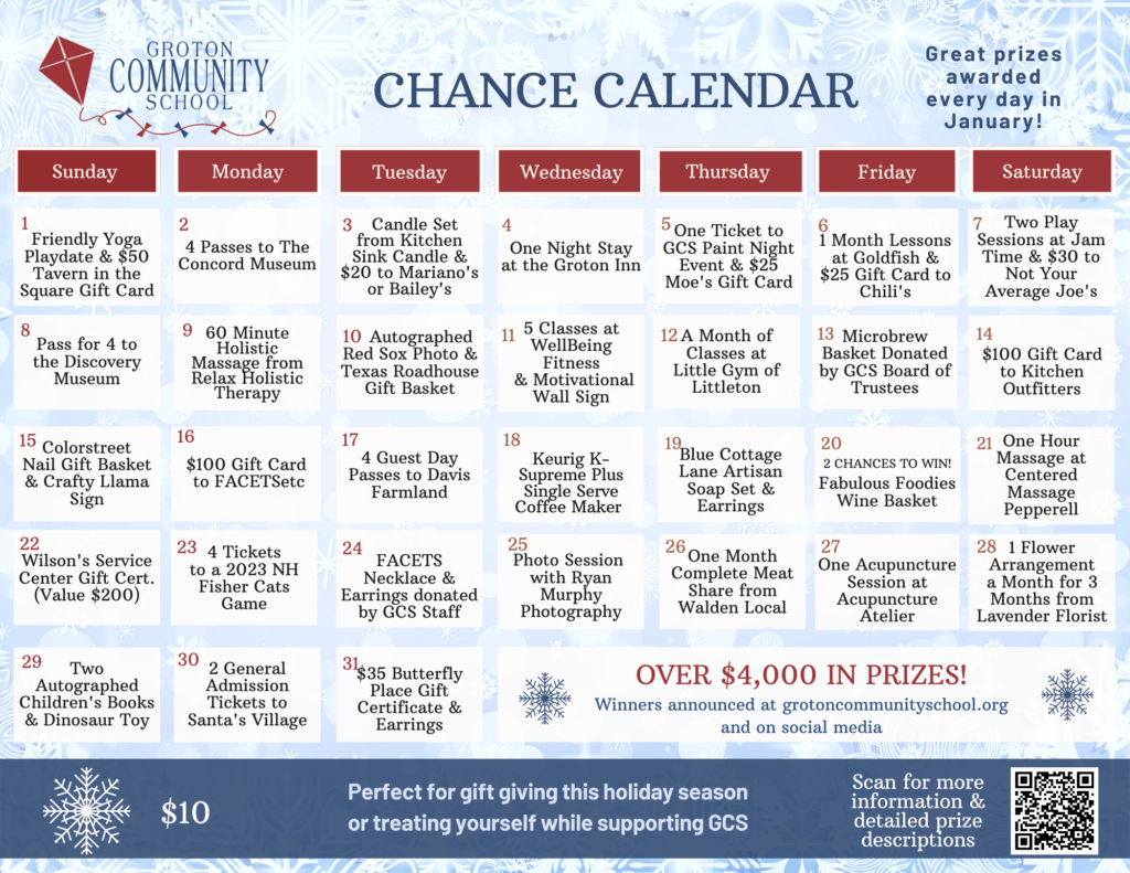 Chance Calendar 2022-23 | Groton Community School